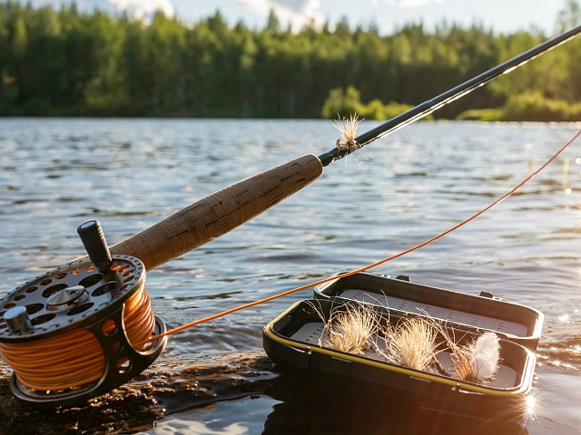 Foto: Makšķerēšanas piederumi; autors: https://www.shutterstock.com/g/Abramov+Michael
