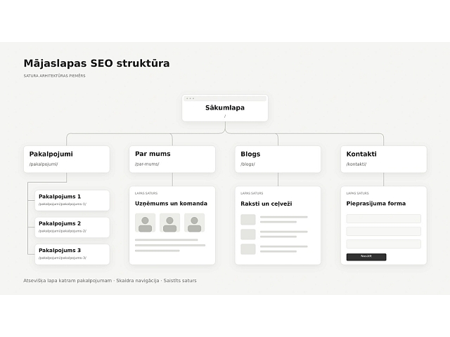 Foto: Mājaslapas SEO struktūra un satura arhitektūra.; autors: Publicitātes foto