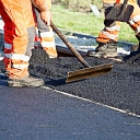 Asphalt-paving works