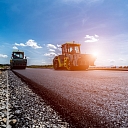 Asphalt-paving works