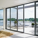 Sliding glass aluminum doors