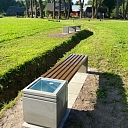 bench complete with urn