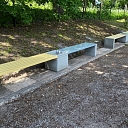 bench complete with waste bin