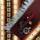 Folk blanket with fringes for a coffin