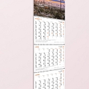 Wall calendar, three-part