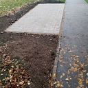 Installation of curbs and paving