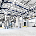 Powder coating of large format parts