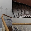 Ремонт ступеней и металлических перил, деревянных фонарей и эпоксидное покрытие лестниц