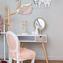 ALANDEKO bērnu istabas iekārtojums koka bērnu mēbeles rotaslietu turētājs galda spogulis drēbju statīvs