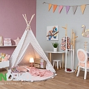 ALANDEKO интерьер детской комнаты детская мебель детская палатка коврики