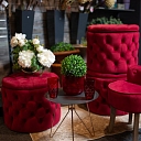 ALANDEKO storage furniture poufs artificial flowers stools