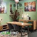 ALANDEKO dining room furniture dining chairs table decorative carpets