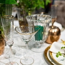 ALANDEKO crystal glasses gold tableware table decoration cocktail glasses champagne glasses dinnerware