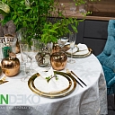 ALANDEKO dining table table napkins decorative storage dishes chairs