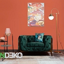 ALANDEKO velvet lounge chair modern furniture room lighting