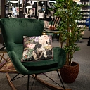 ALANDEKO rocking chair furniture for the living room velvet chair pillowcases