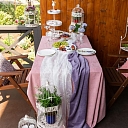 ALANDEKO textiles, tablecloths, garden decorations, decorative bird cages, serving dishes, plates