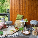 ALANDEKO terrace interior items table basket storage table drinks box