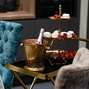 ALANDEKO wine cooler ice bucket three-tiered serving tray side table