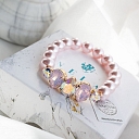 Crystal bracelet with pearls