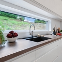 Kitchen with window view