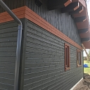Wooden facade works