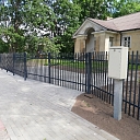 Individual panel fence with double gate