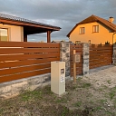 Individual fence solution with concrete posts and fence