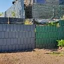 Slats with 2D fence panel