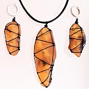 Knotted in original technique, unworked, Ambers were mined on Liepāja's beach