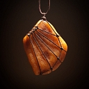 Knotted in original technique, unworked, Ambers were mined on Liepāja's beach