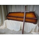 
Draped coffin