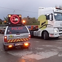 Escort of oversized cargo