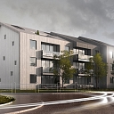 MULTI-APARTMENT RESIDENTIAL BUILDING COMPLEX. Marupe, Gauja street 5a,, . Competition 2019