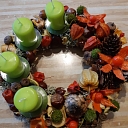 Advent wreaths. Flower shop in Baldone Meldra