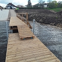 Excavation of water bodies and strengthening of the shoreline