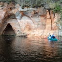 Canoe rental for boating on the Salaca River