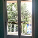 Door with installed ventilation system
