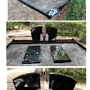 Tombstones, curbs, fences