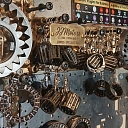 Interior decorations from transmission and car mechanical elements