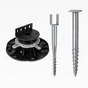 Screw piles for terraces