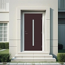 ARE brown front door
