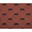 Bitumen tiles STANDARD Force( Rock) Hexagonal Red