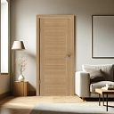 Classic, oak, veneered interior doors