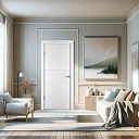 LINE X, white enamel, painted interior doors
