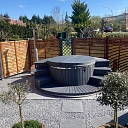 Hot tub with terrace
