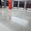 Polished concrete floor in commercial premises