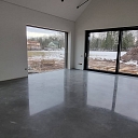 Polished concrete floor in a private house