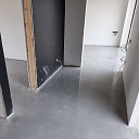 Polished concrete floor in the interior of the house