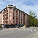 Pre-war apartment building made of wood